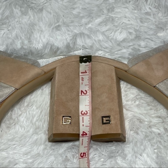 GUESS Taupe Blubell Suede Platform Slide 7.5 - Picture 12 of 16